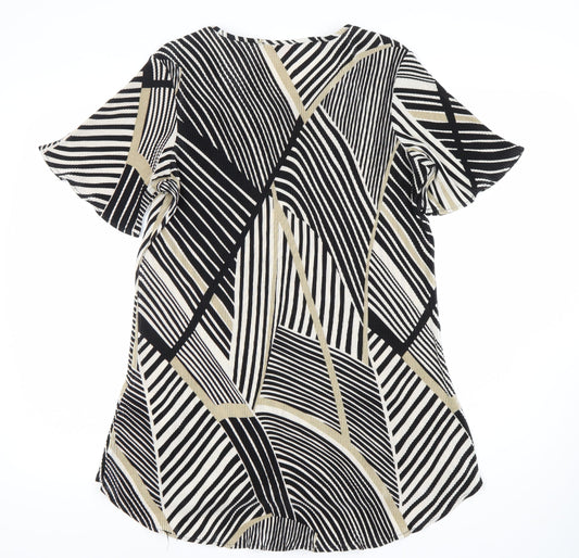 Ulipia Women's Multicoloured Geometric Blouse Size 14