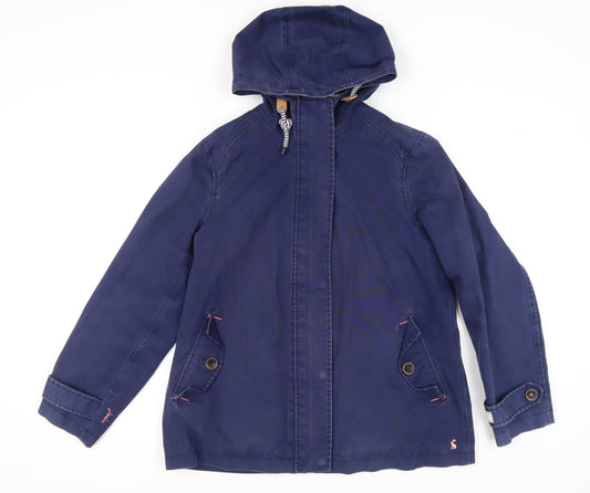Joules Women's Blue Rain Coat Jacket Size 14