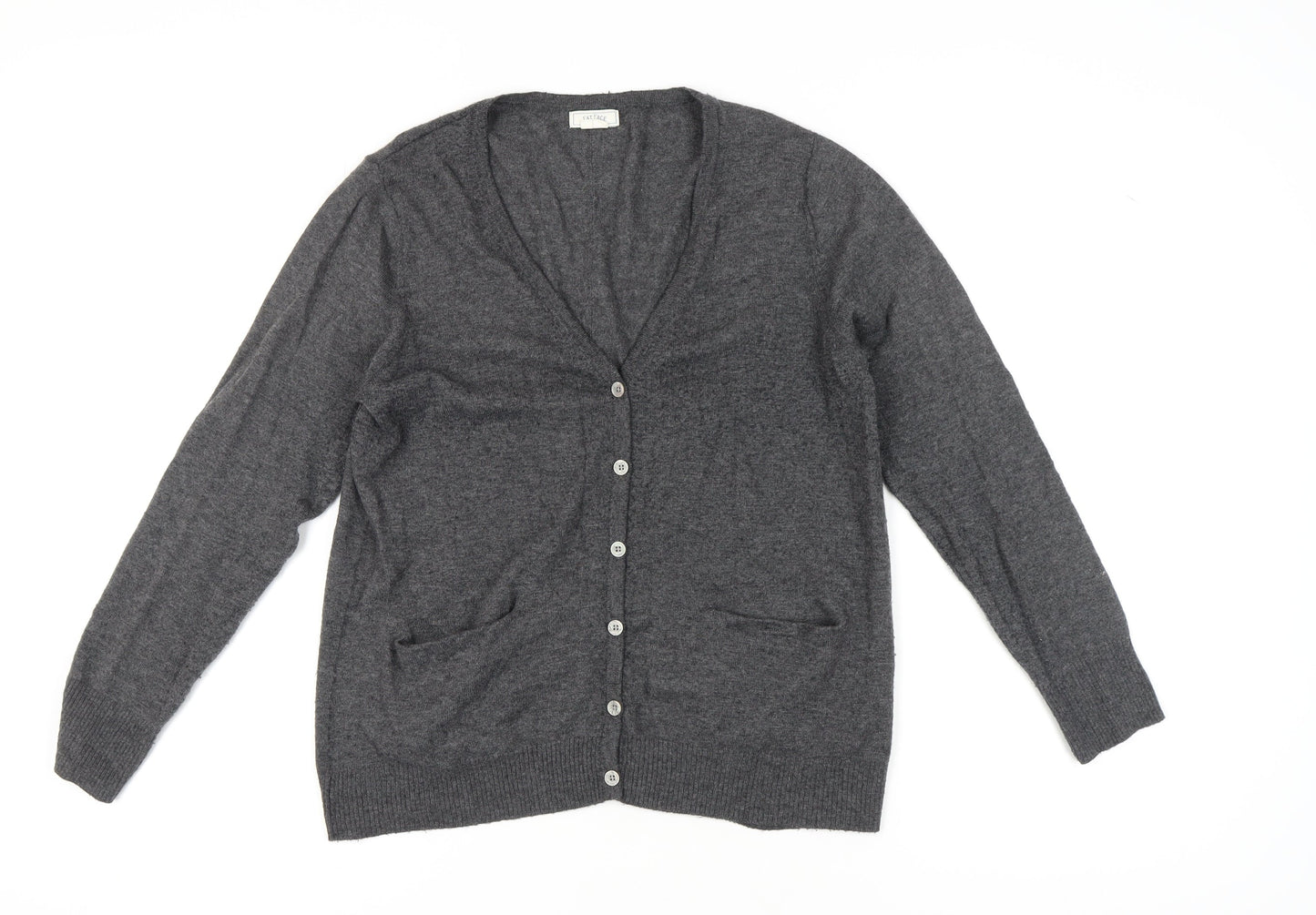 Fat Face Women's Grey Cardigan UK 16 V-Neck