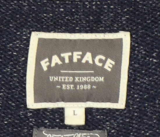 FatFace Men's Blue Wool Pullover Jumper L