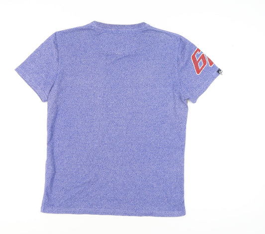 SuperDry Men's Blue Graphic Print T-Shirt Medium