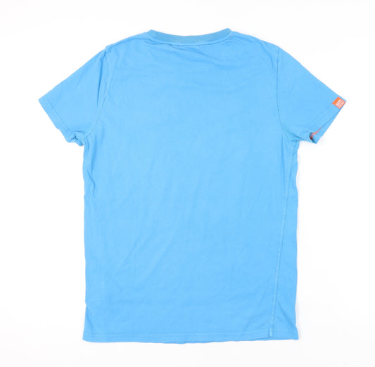 Superdry Men's Blue T-Shirt, Medium, Crew Neck