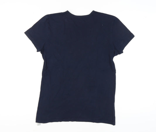Emporio Armani Men's Blue Medium Crew Neck T-Shirt