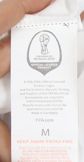 FIFA England Men's White T-Shirt M World Cup 2018