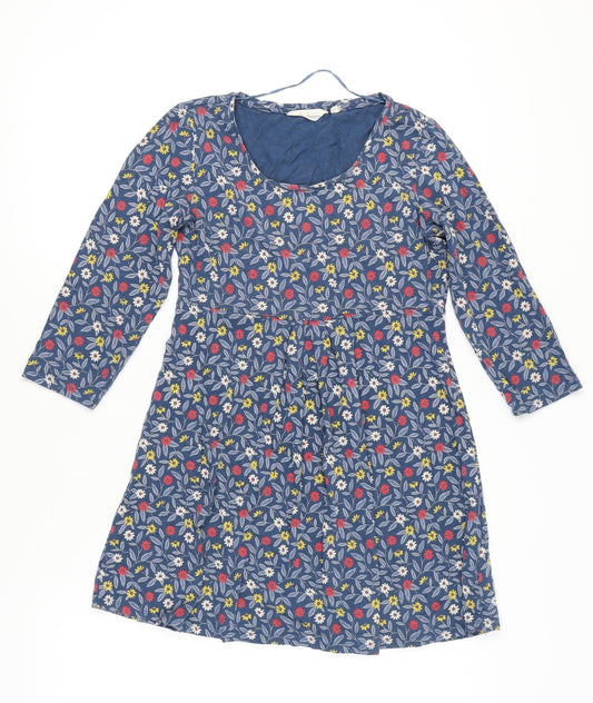 Seasalt Cornwall Women's Blue Floral Tunic Dress Size 10