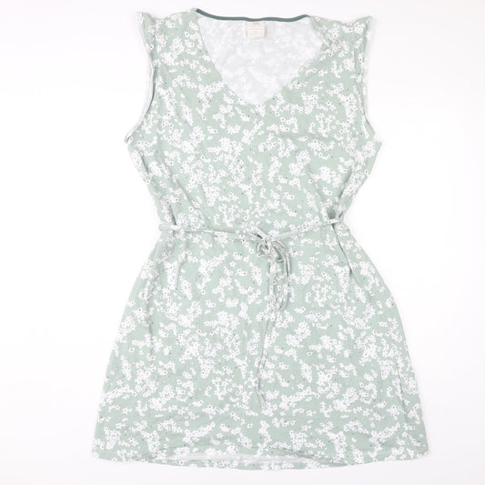 Trespass Women's Green Floral Sleeveless A-Line Dress