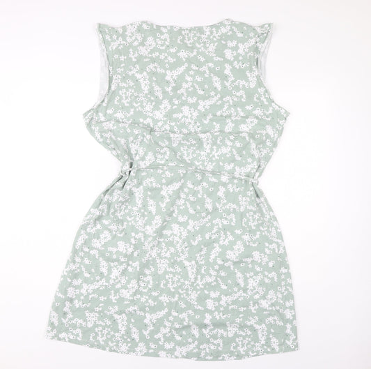 Trespass Women's Green Floral Sleeveless A-Line Dress