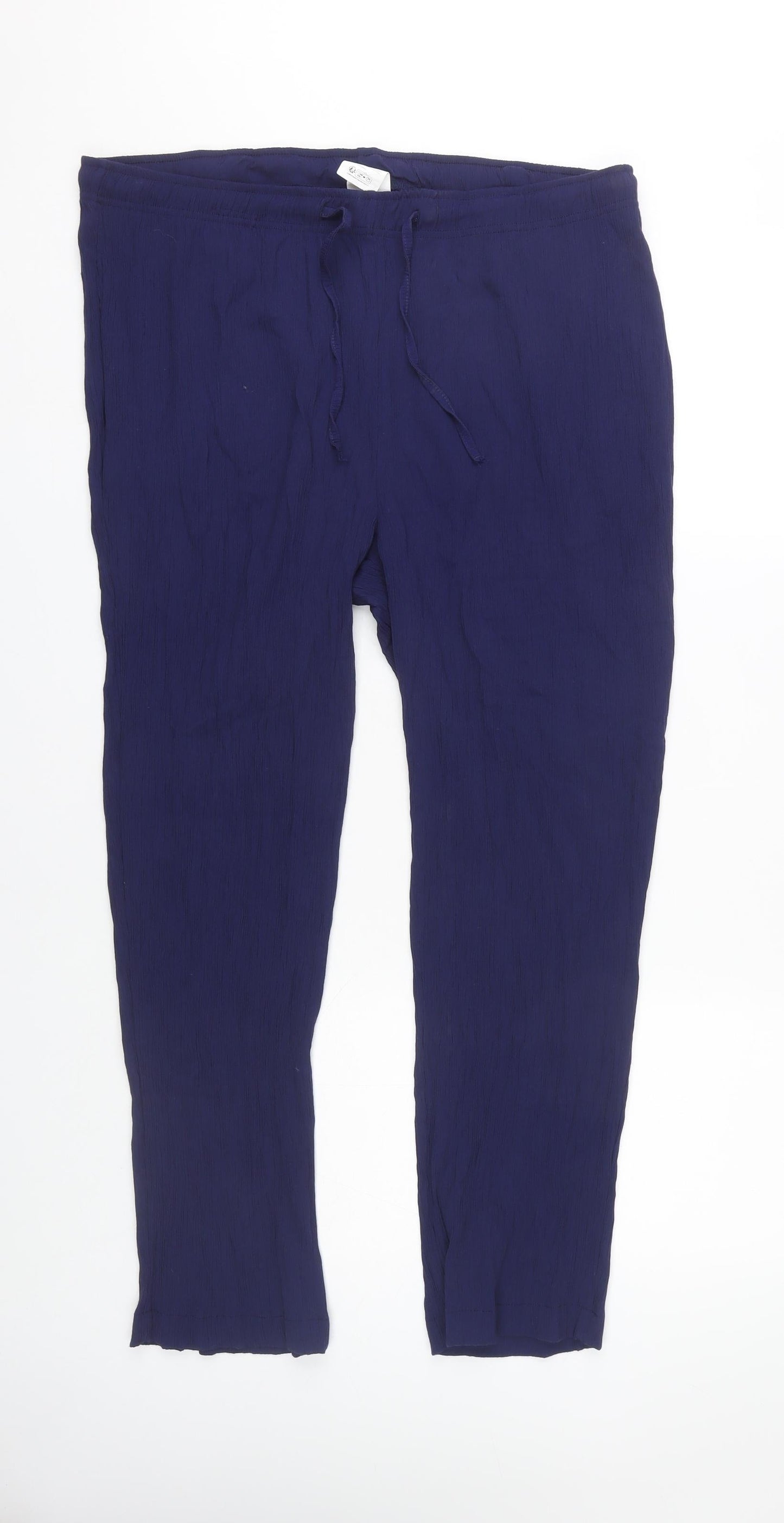 Damart Women's Blue Relaxed Fit Trousers
