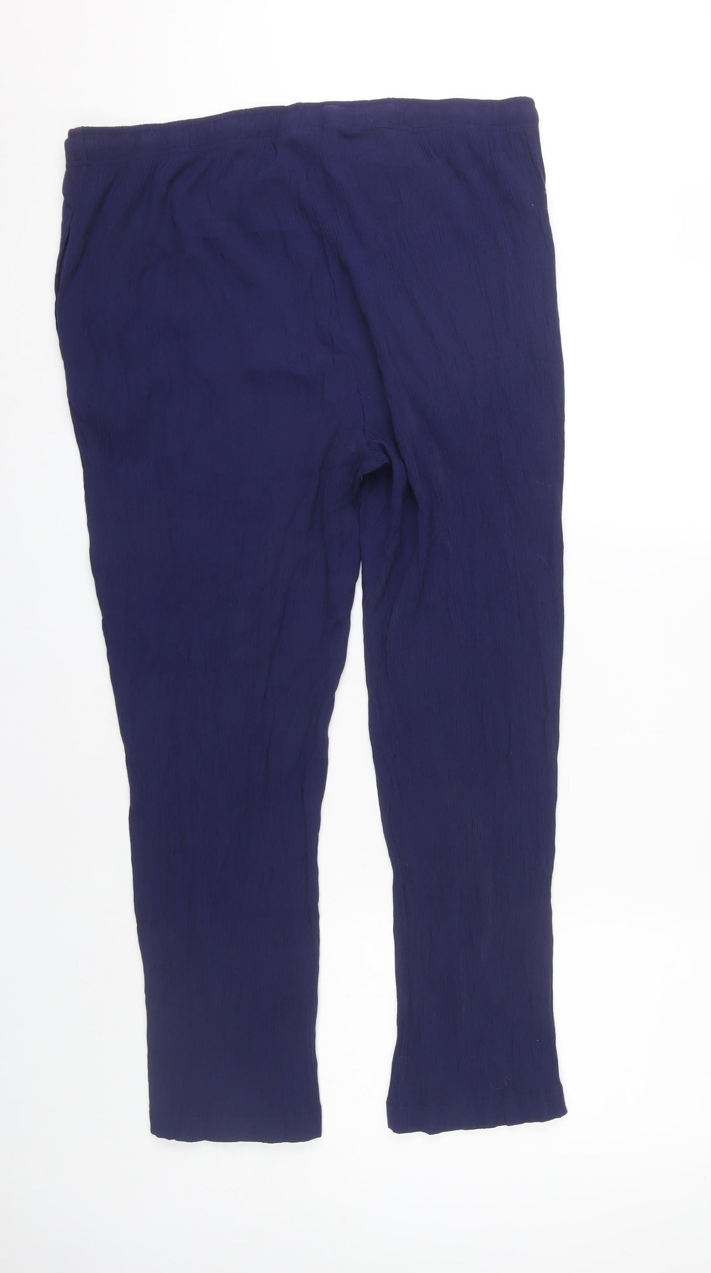 Damart Women's Blue Relaxed Fit Trousers
