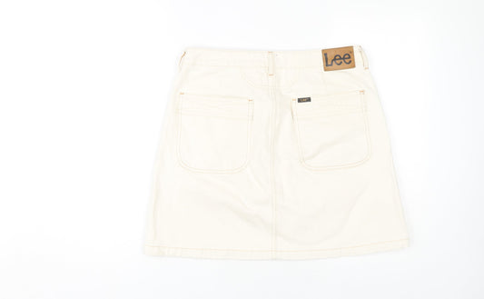 Lee Women's Ivory Cotton Skirt, Size 12 - Casual Style