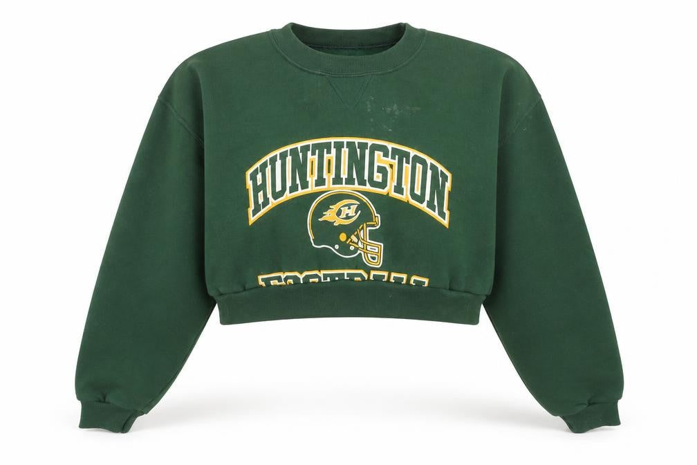 Russell Athletic Green Logo Sweatshirt L Unisex Casual Pullover