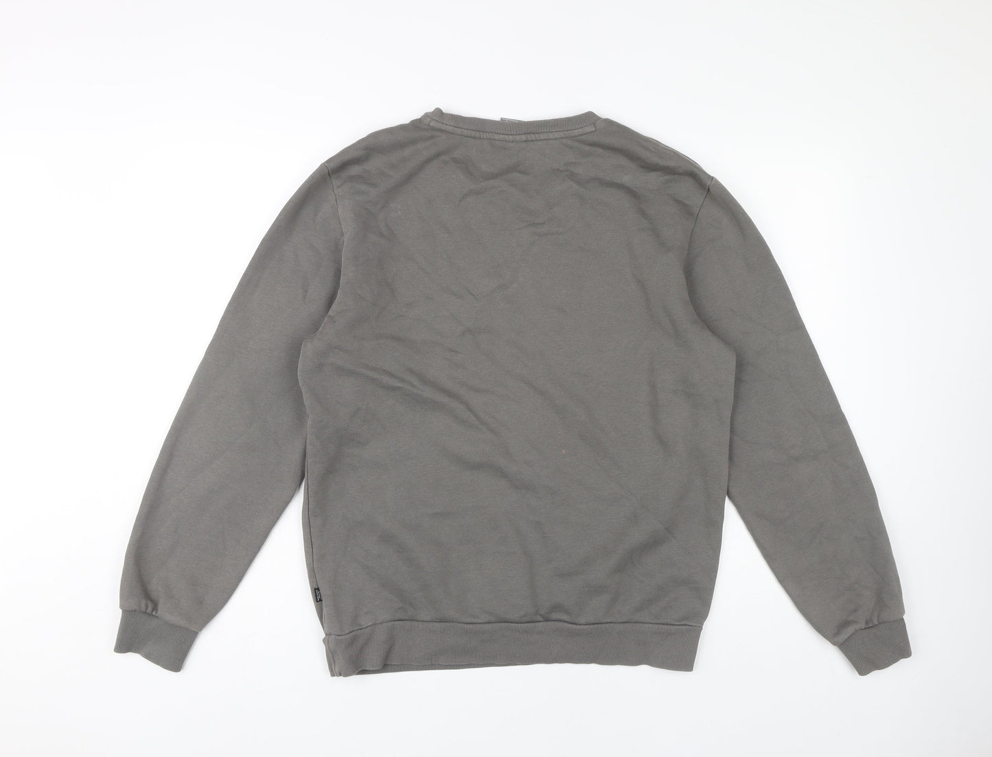 Puma Men's Grey Crew Neck Pullover Sweatshirt S