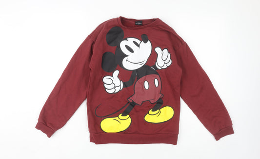 Disney Boys Red Mickey Mouse Graphic Sweatshirt 11-12 Years