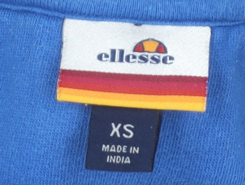 Ellesse Men's Blue Pullover Sweatshirt XS, Logo Print