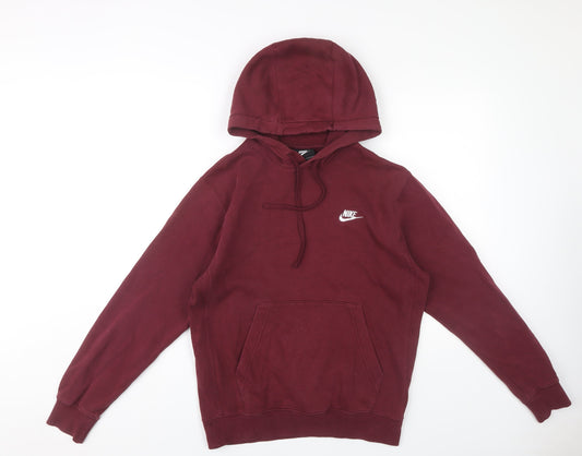 Nike Men's Red XS Pullover Hoodie Logo Comfort