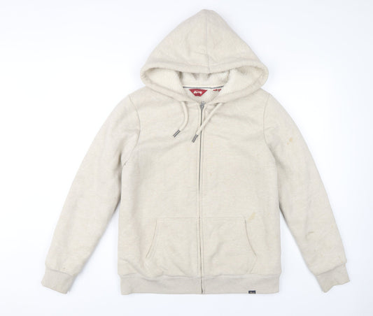 Superdry Women's Beige Full Zip Hoodie Size 10
