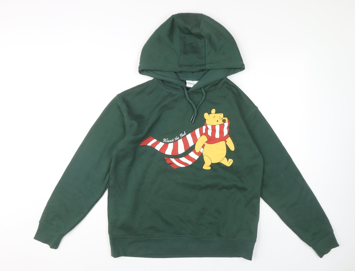 Disney Women's Green Winnie the Pooh Pullover Hoodie S