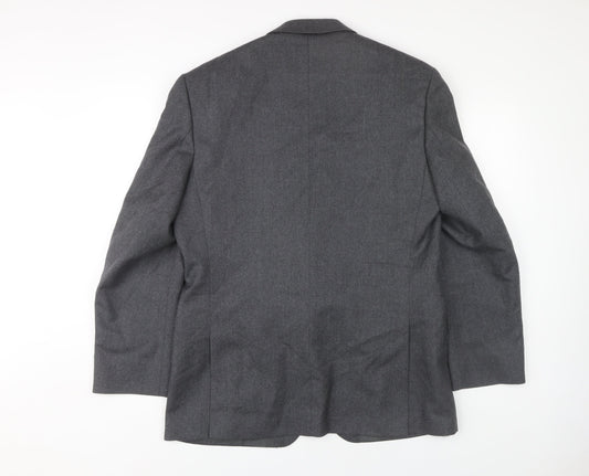 Centaur Grey Wool Men's Blazer, Size 42, Formal Wear