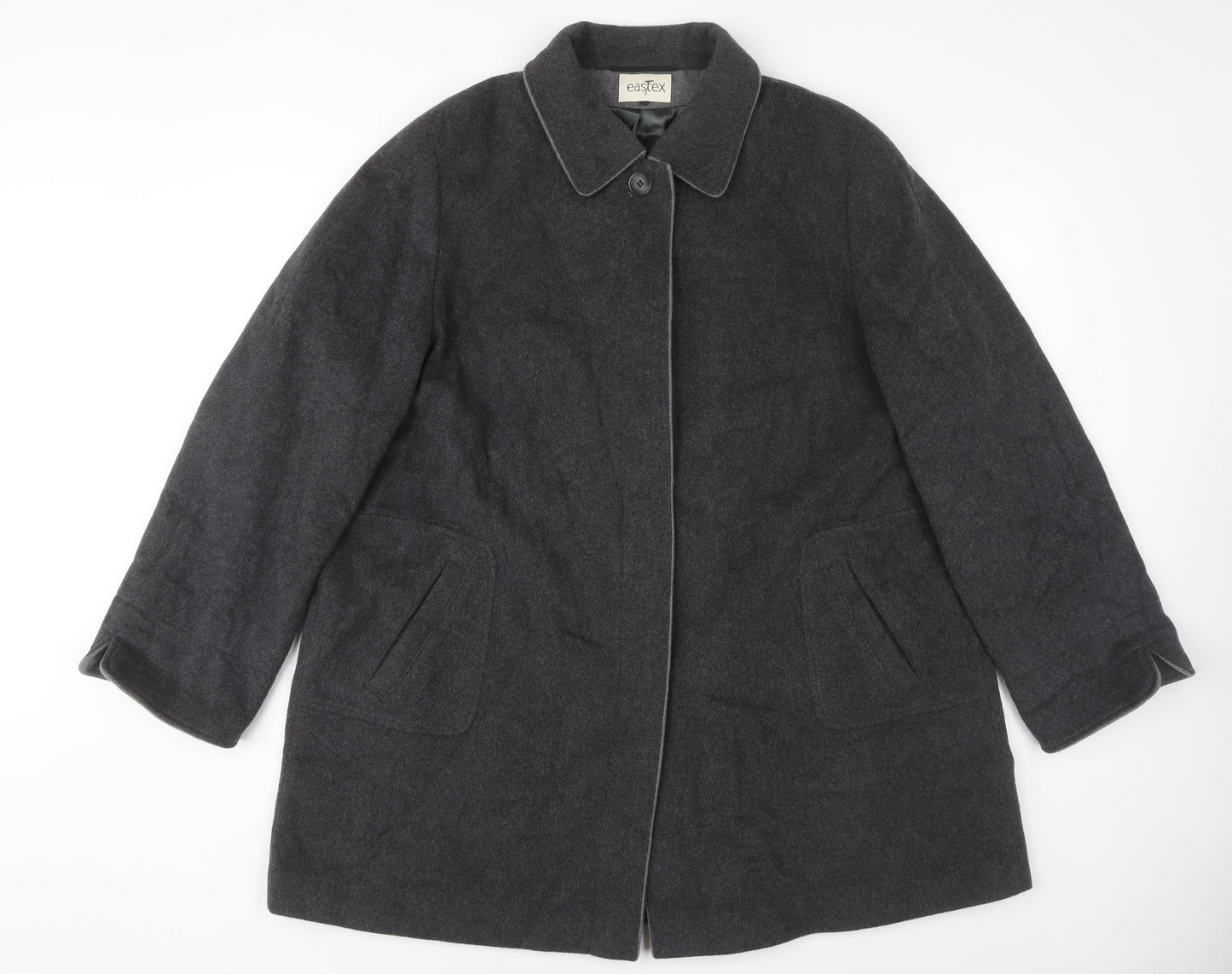 Eastex Women's Grey Wool Cashmere Overcoat Size 18