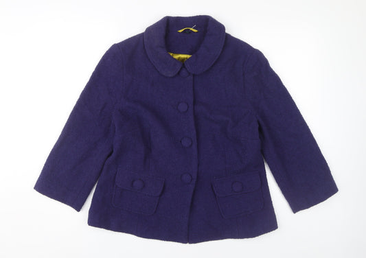 Boden Women's Blue Button Jacket Size 16
