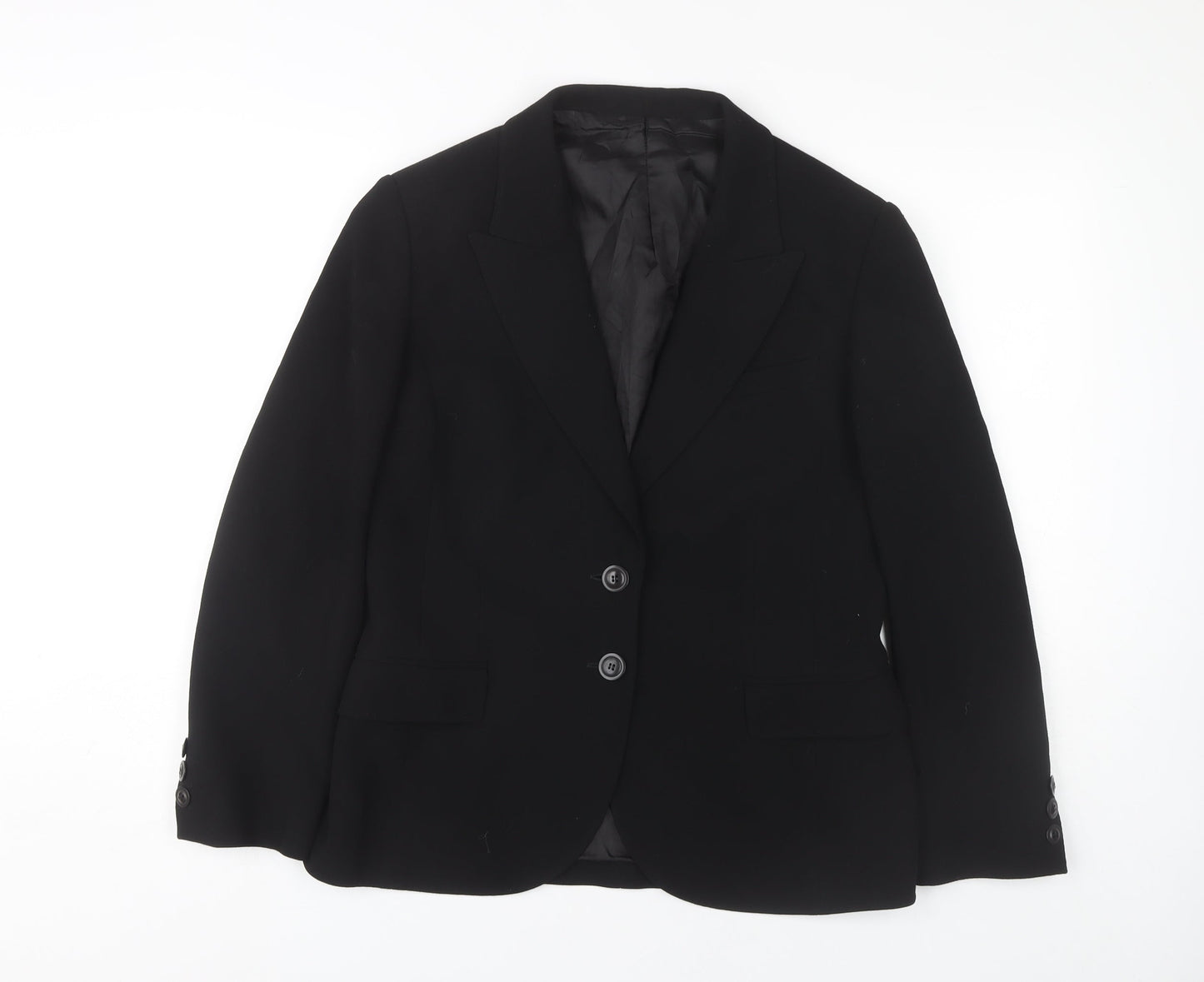 Hobbs Women Black Wool Blazer, Size 14