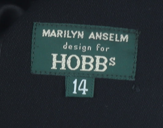 Hobbs Women Black Wool Blazer, Size 14