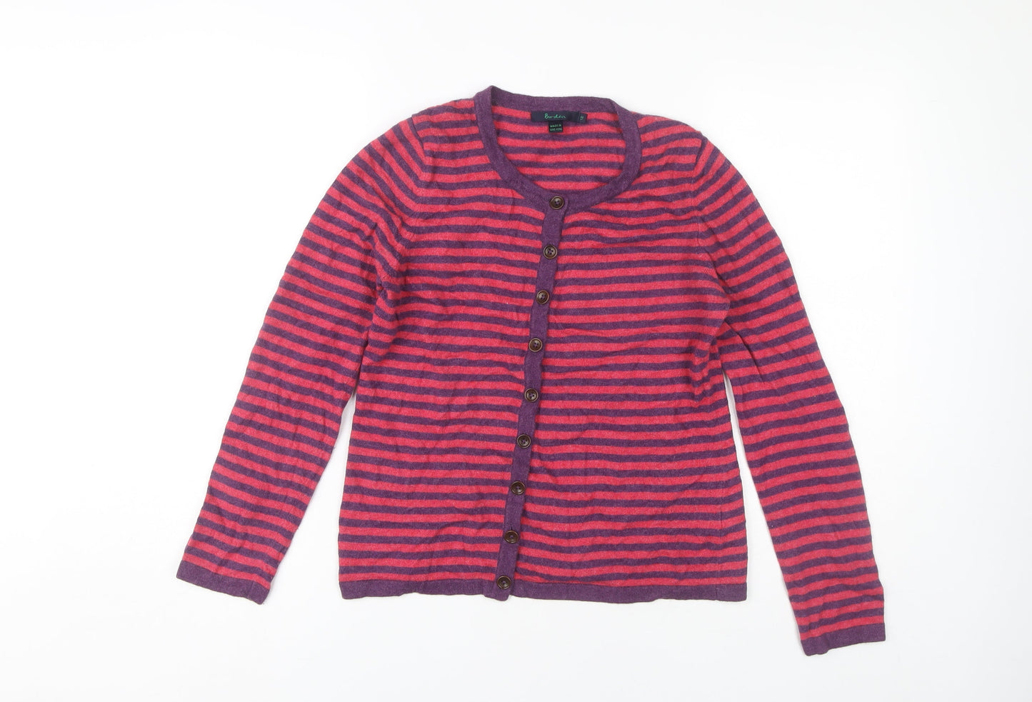 Boden Women's Multicoloured Striped Cardigan Size 12