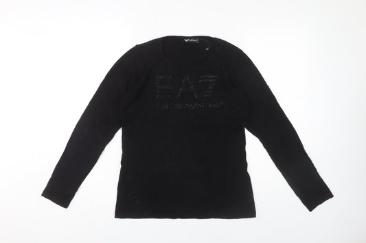Armani Women's Black Long Sleeve Pullover Jumper