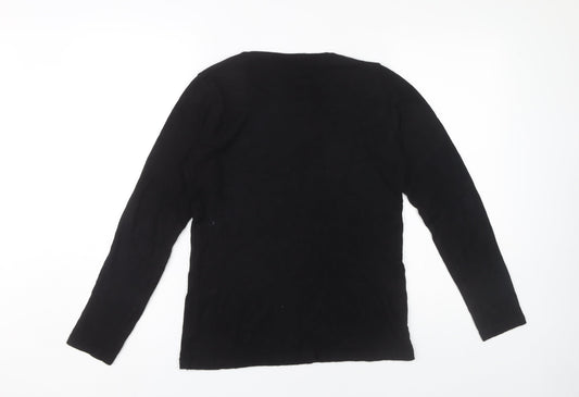 Armani Women's Black Long Sleeve Pullover Jumper