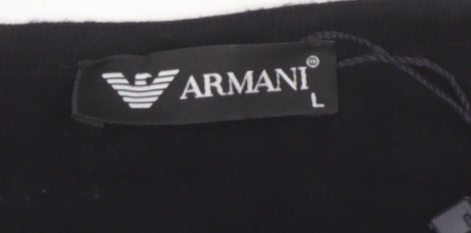 Armani Women's Black Long Sleeve Pullover Jumper