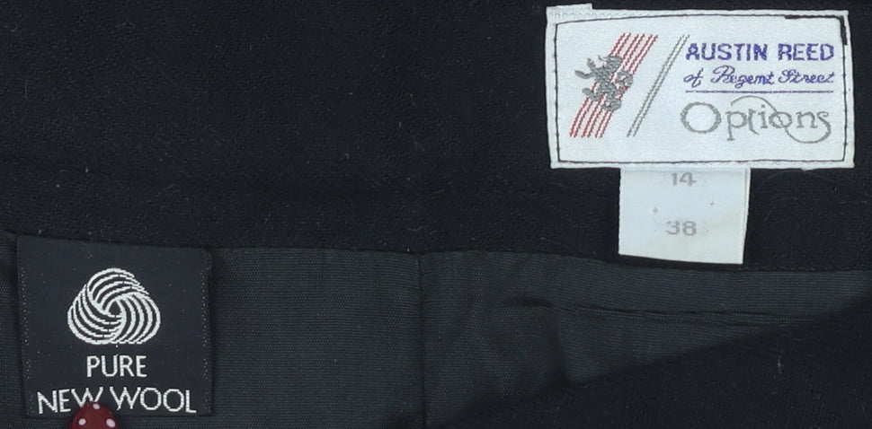 Austin Reed Women's Black Wool Pencil Skirt Size 14