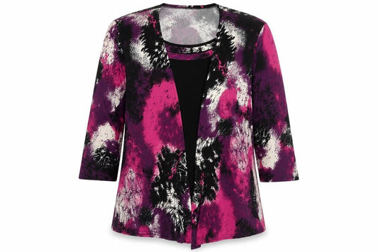 Womens UK Size 18 BASSINI Multicoloured Polyester Blend Blouse