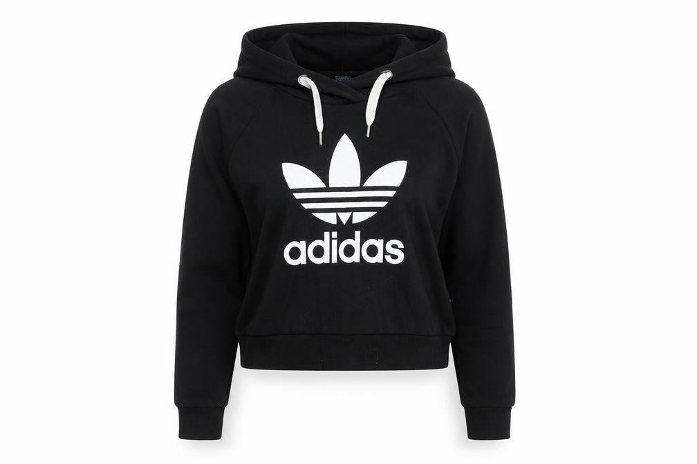 Womens UK 10 S Relaxed adidas Black Pullover Hoodie