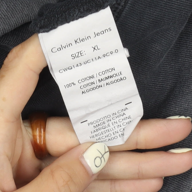 Calvin Klein Women’s Grey Hooded Jacket XL