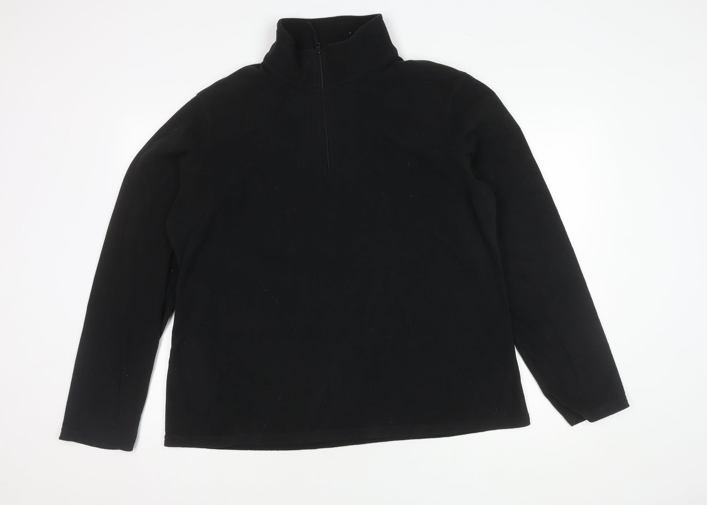 Mountain Warehouse Unisex Sweatshirt Black XL Fleece Zip Outdoor