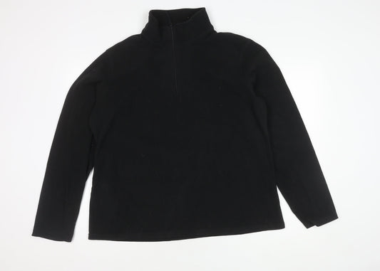 Mountain Warehouse Unisex Sweatshirt Black XL Fleece Zip Outdoor