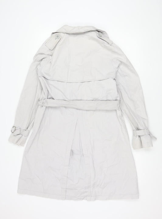Gap Women's Grey Trench Coat Size 10