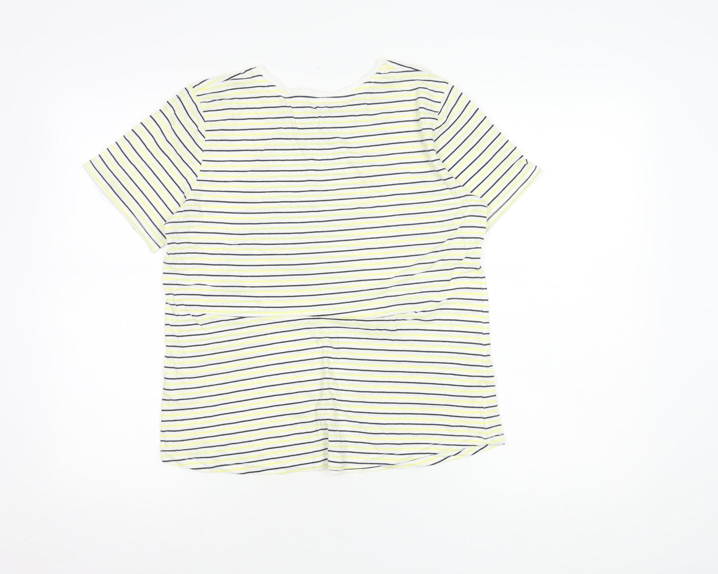 Warehouse Women's Multicoloured Striped T-Shirt Size 10