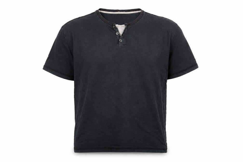 Marks and Spencer Men's Black XX Large Henley T-Shirt