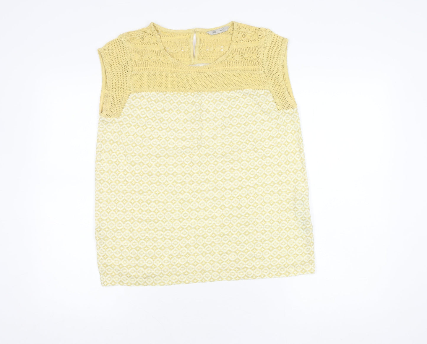 Marks and Spencer Women's Gold Sleeveless Top