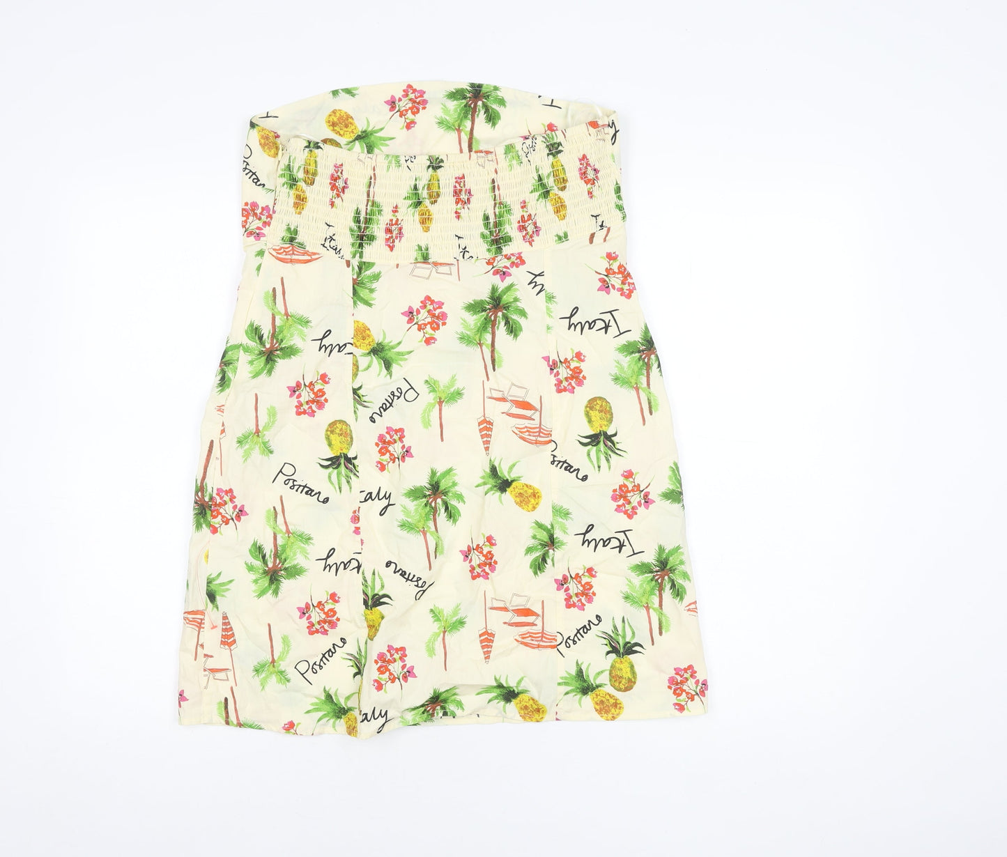 ASOS Women's Strapless Floral Dress Size 12 Multicolour