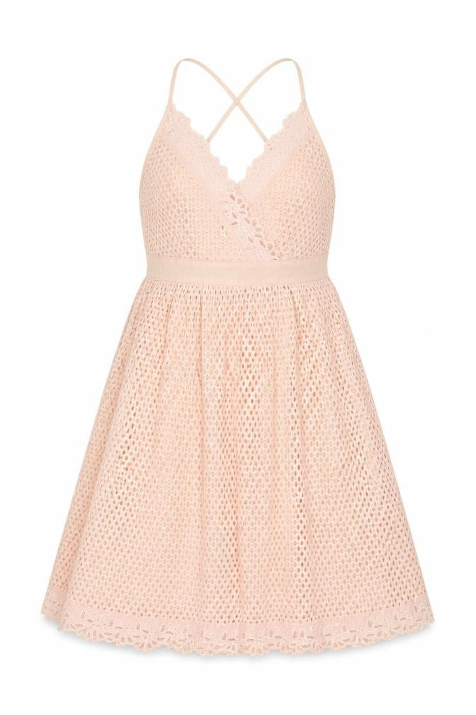 Boohoo Women's Pink Fit & Flare Dress, Size 14, Summer Party