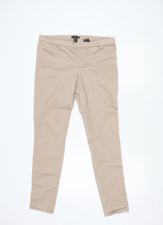 H&M Women's Beige Jeans Size 14