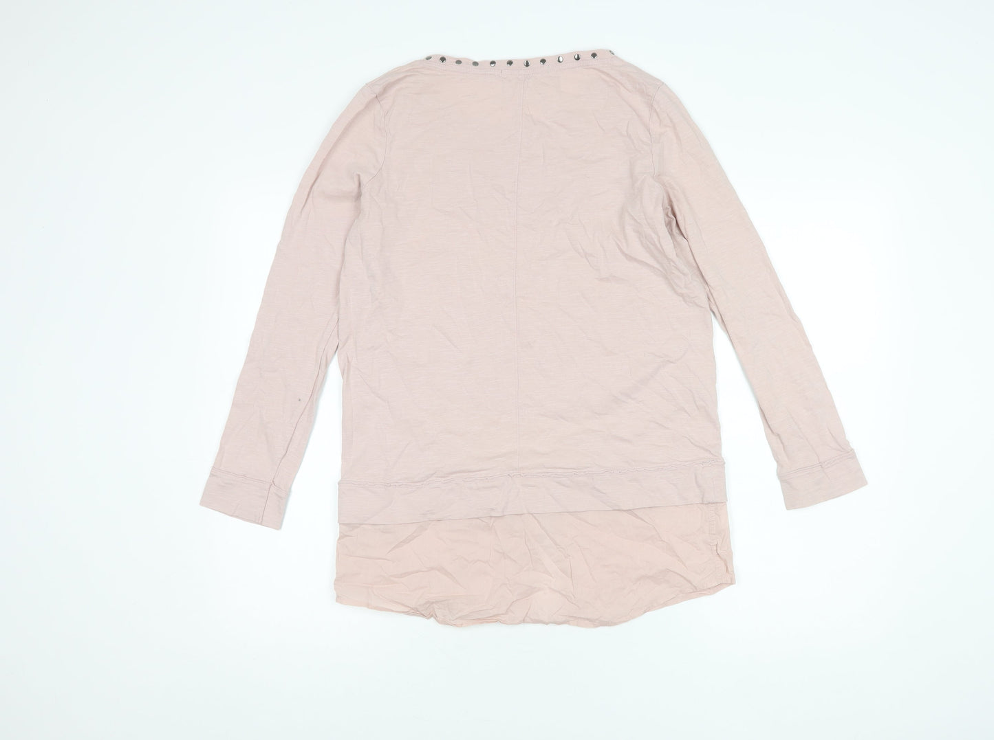 Next Women's Pink Studded Long Sleeve Top Size 10