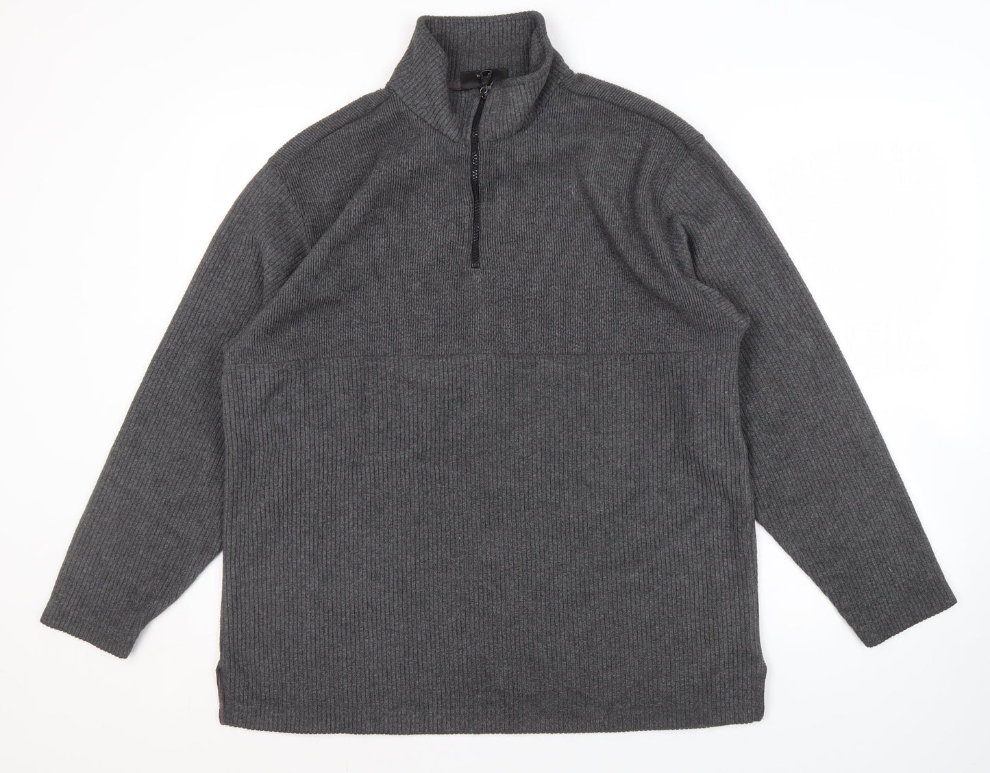NEXT Men's Grey Medium 1/2 Zip Knit Sweatshirt
