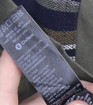 Marks and Spencer Women's Green Military Jacket Size 8