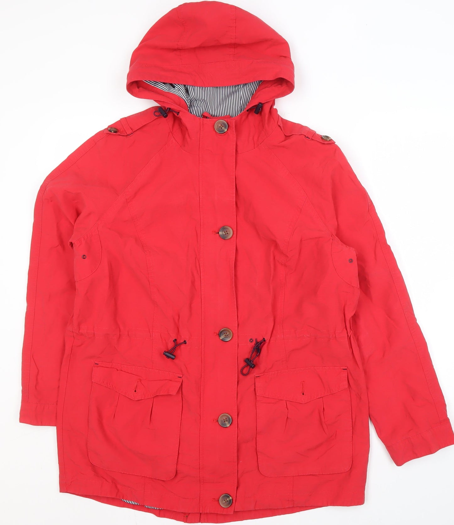 Marks and Spencer Women's Red Hooded Coat Size 14