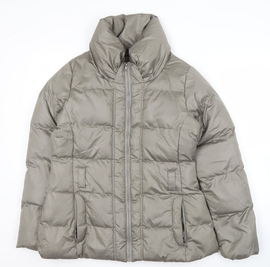 Brave Soul Women's Grey Puffer Winter Jacket M