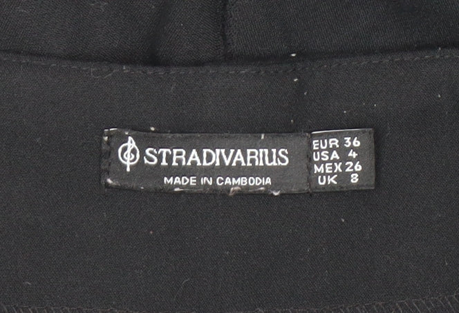 Stradivarius Women's Black Trousers Size 8