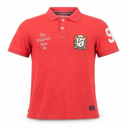 Jack & Jones Men's Red Polo Shirt M